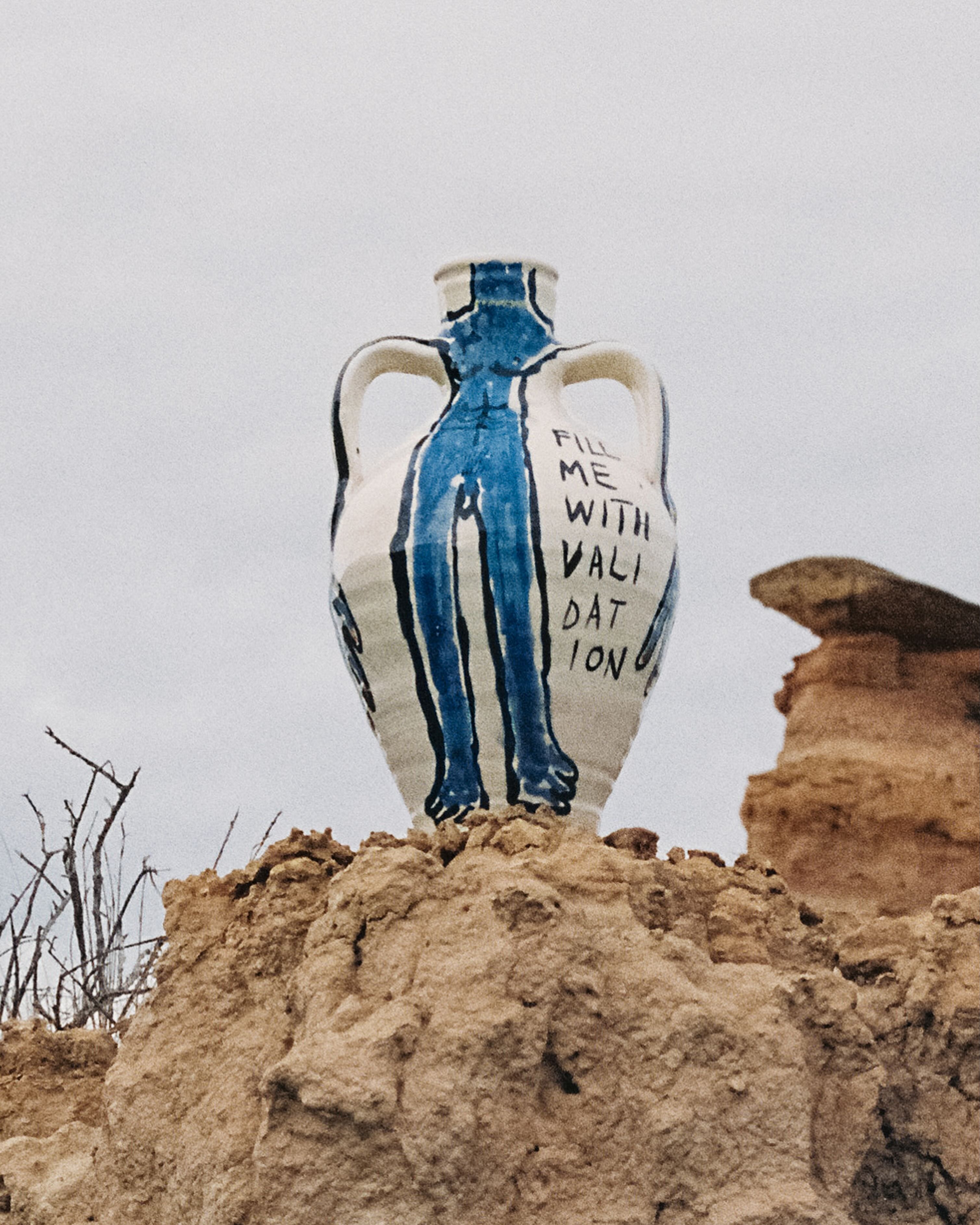 "Fill me with validation" vase