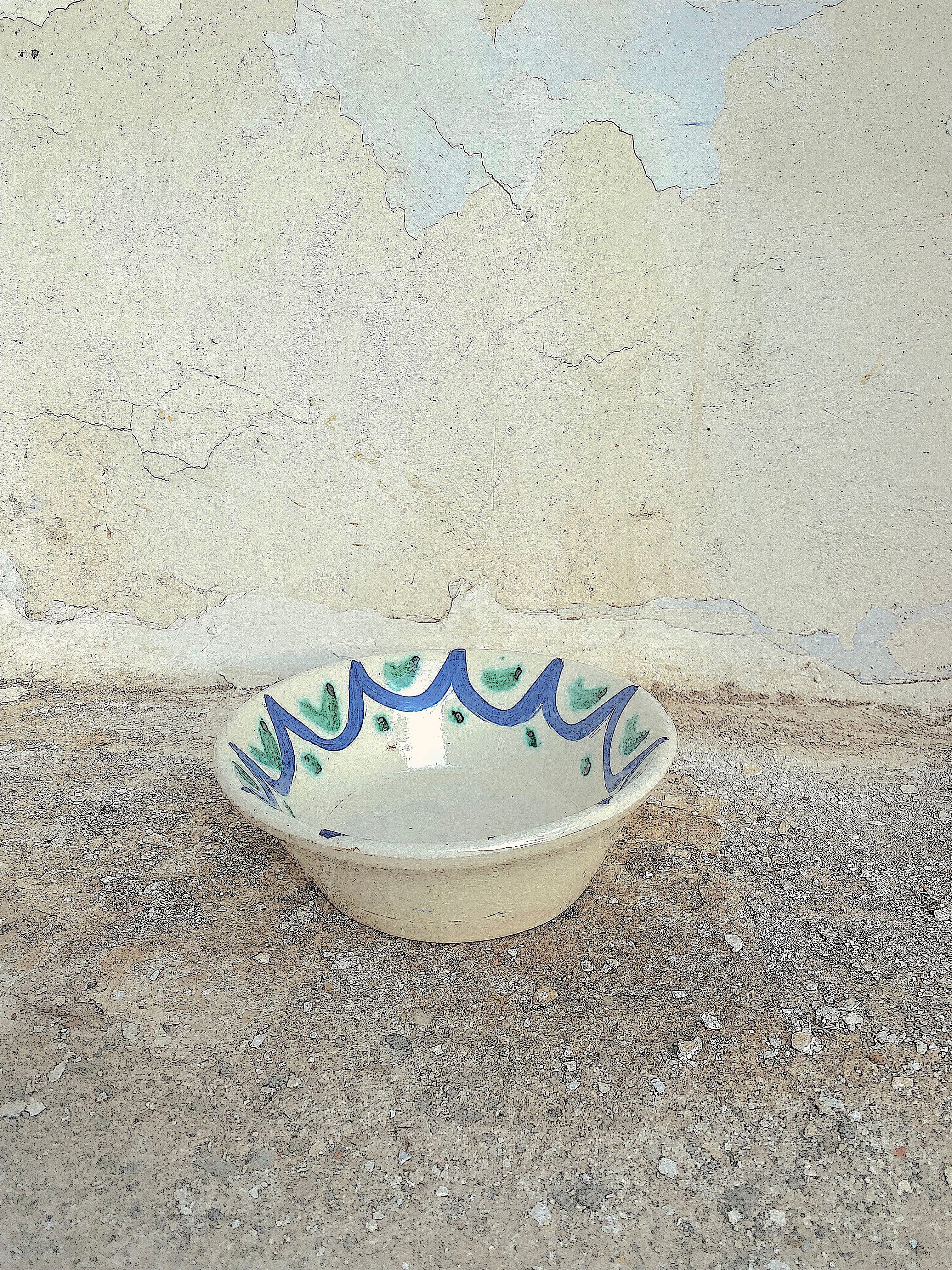 Plato hondo azul